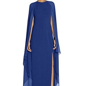 Formal Evening Gown Maxi Dress with cape